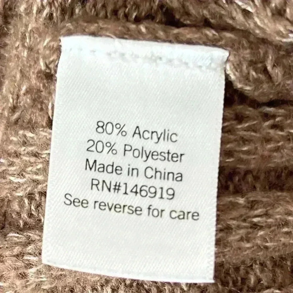 SO Juniors Women Sweater Sz S Light Brown Mock Neck Pull On Chunky Sweater - Picture 10 of 11